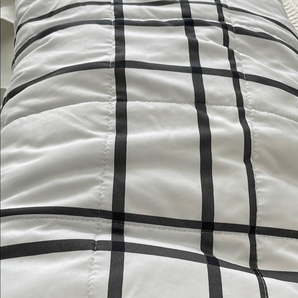 Plaid Black and White Comforter Berkshire